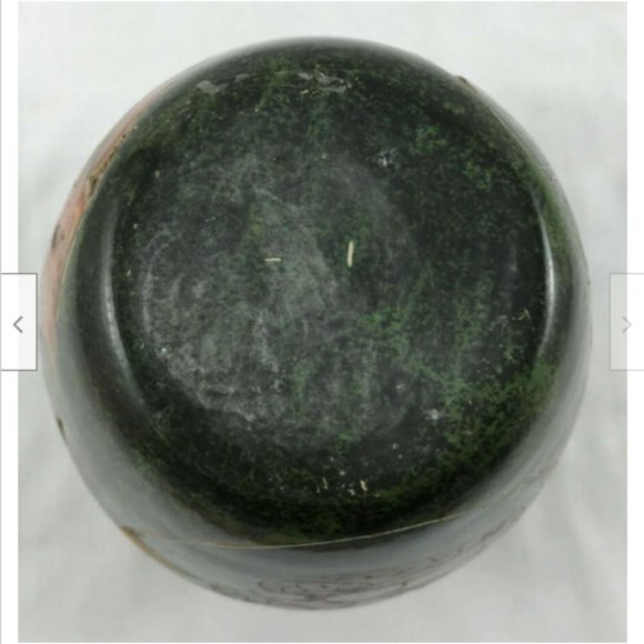 Etched Ceramic Vase Nicarauguan Monkey Butterfly & Turtle Design 6" Tall - Picture 5 of 5